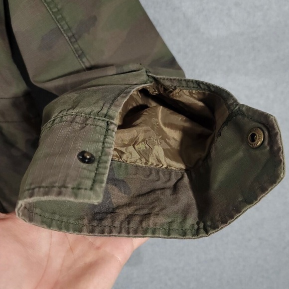 American Eagle Chore Military Jacket Mens Small Lined Camouflage Utility Army - Picture 8 of 11